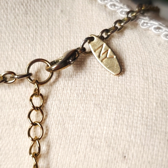 NY Collection Multi Layered Golden Yellow Beaded Necklace Gold Tone Chain - Picture 3 of 3